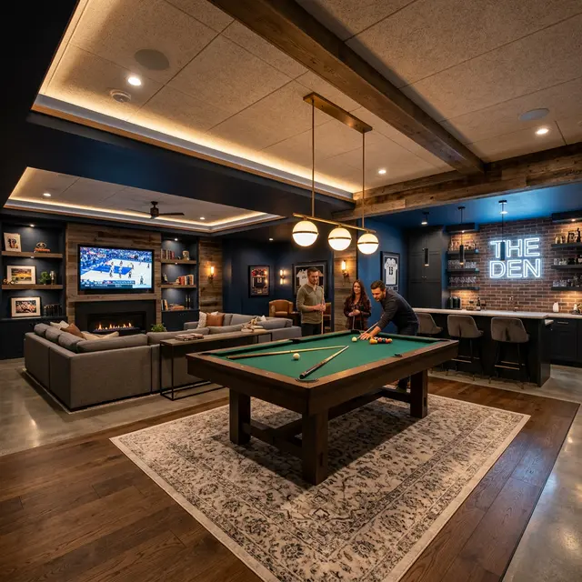 Finished Basement Game Room