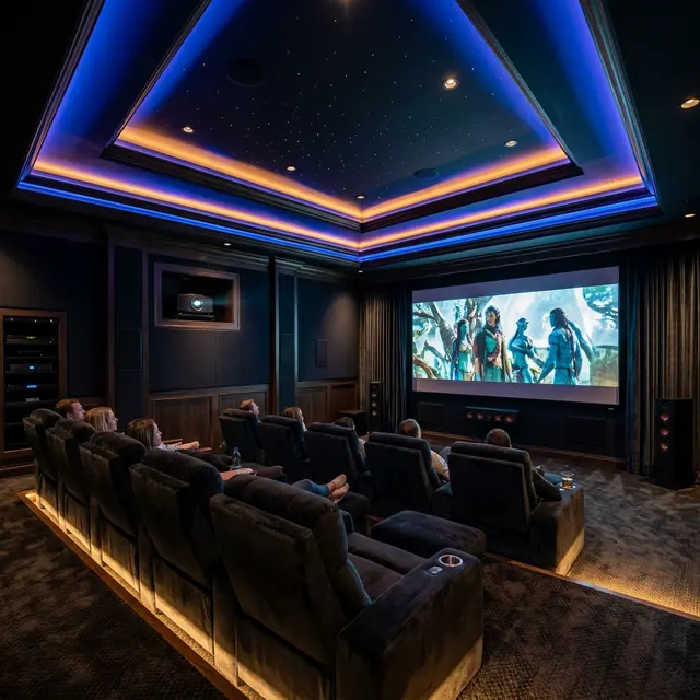 Luxury Basement Home Theater