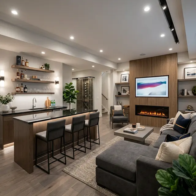 Modern Basement Lounge Project